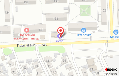 Торговая компания Лето на Партизанской улице на карте