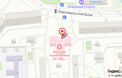 Городская поликлиника №36 на Новомарьинской улице, 2 на карте