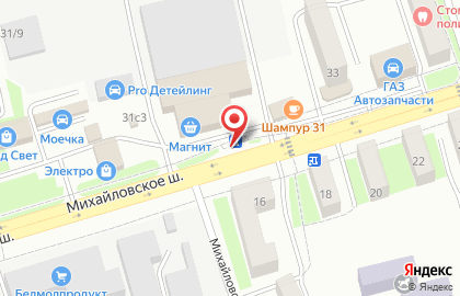 Банкомат СберБанк на Михайловском шоссе, 31г на карте