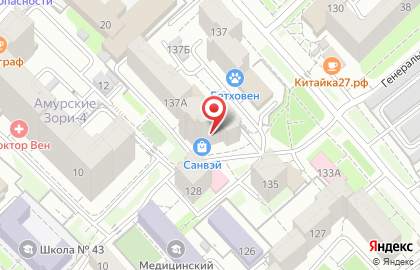 Магазин товаров для дома Санвэй в Кировском районе на карте