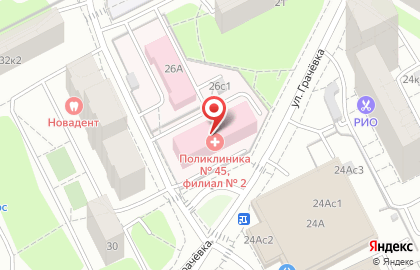 Городская поликлиника №45 на Петрозаводской улице на карте