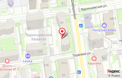 ОАО Банкомат, АКБ Абсолют Банк на улице Семьи Шамшиных на карте