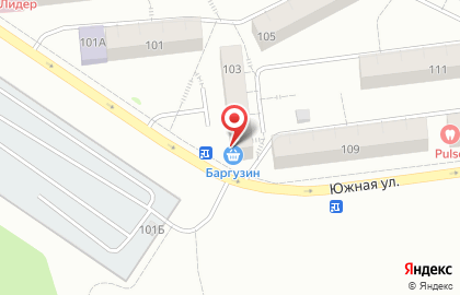 Продовольственный магазин Баргузин на Южной улице на карте