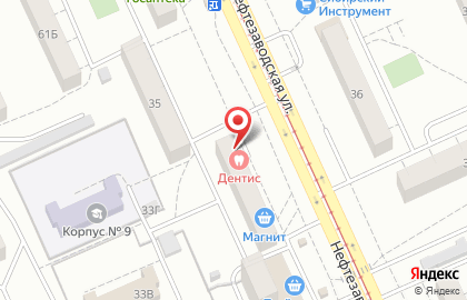 Центр красоты и здоровья Дентис на Нефтезаводской улице на карте