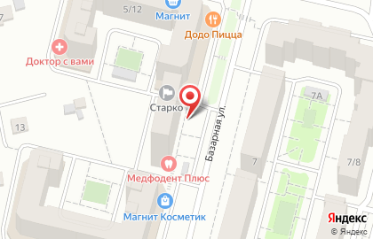 Туристическое агентство Велл на Базарной улице на карте