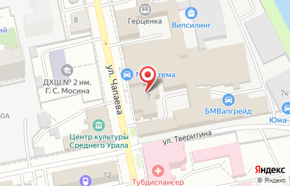 ООО Северное Сияние на улице Чапаева на карте