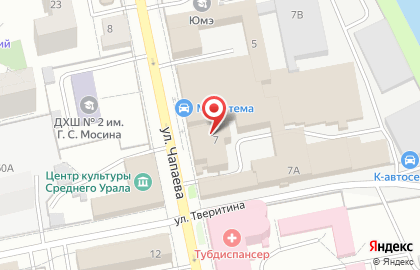 Управление государственного строительного надзора Свердловской области на карте