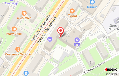 Микрофинансовая организация ЭкспрессКредитСервис на проспекте Гагарина на карте
