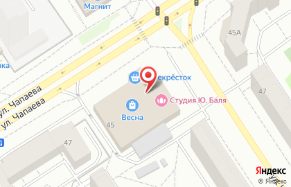 Сеть собственных салонов Билайн на улице Чапаева на карте