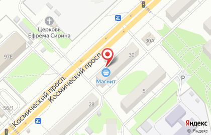 Супермаркет Магнит в Омске на карте