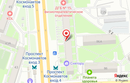 Страховая медицинская компания Астрамед-мс на проспекте Космонавтов, 72 на карте