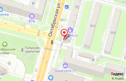 Ломбард Русский займ на Октябрьской улице на карте