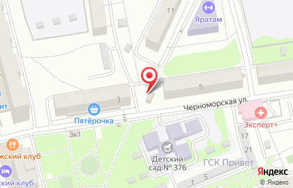 Магазин овощей и фруктов на Черноморской улице на карте