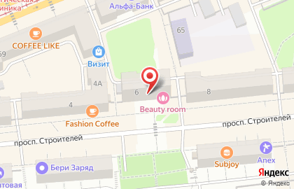 Студия красоты Beauty room на проспекте Строителей на карте