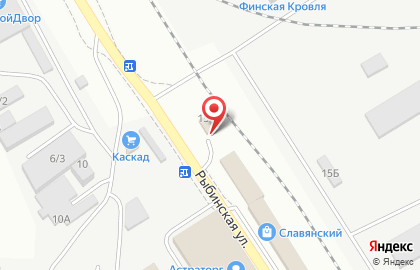 Автокомплекс на Рыбинской улице на карте
