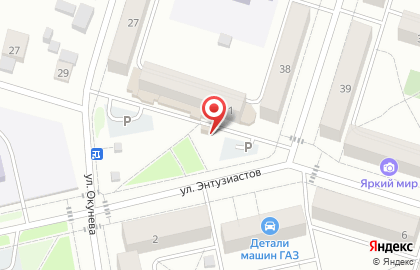 Киоск по продаже цветов на улице Энтузиастов на карте