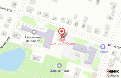 Клиника Доктор Айболит на улице Островского на карте