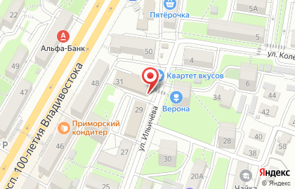 Супермаркет напитков Винлаб в Первореченском районе на карте