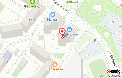 Пивоварня Додино на улице Валерии Гнаровской на карте