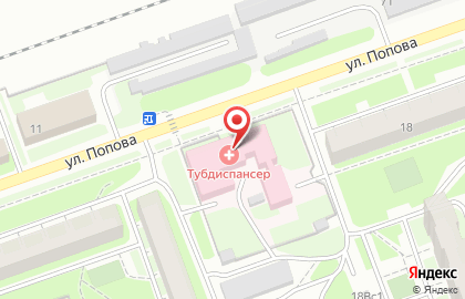 Дзержинский противотуберкулезный диспансер на улице Попова на карте