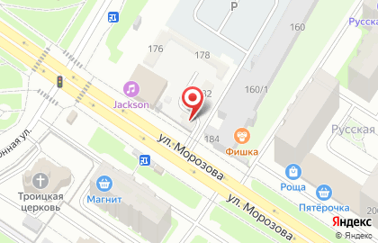 Магазин мясной продукции на улице Морозова на карте