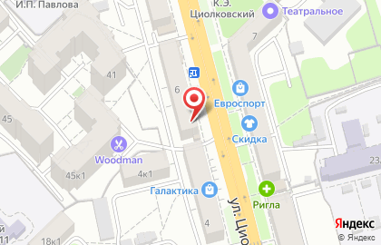 Магазин Аккорд на улице Циолковского на карте