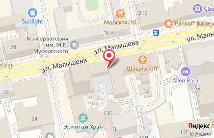 Выставка мебельных фабрик Екатеринбурга Сотка на карте