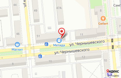 Книготорговая компания Метида на улице Чернышевского на карте