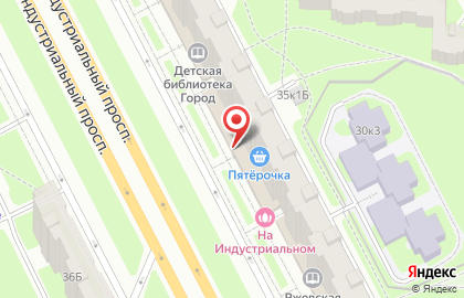 Супермаркет Пятёрочка на Индустриальном проспекте, 35 к 1 на карте