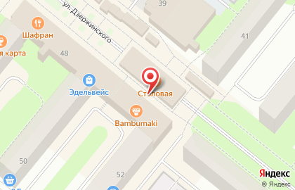 Магазин Золушка на улице Дзержинского на карте