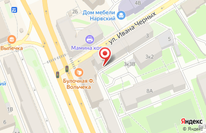Компания Натяжные потолки Санкт-Петербурга на улице Ивана Черных на карте