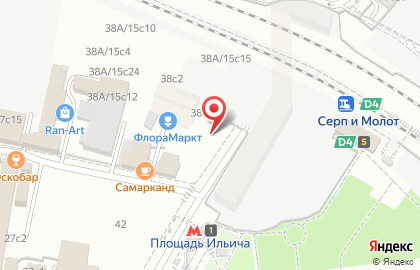 Мосцветторг на Курской (ул Золоторожский Вал) на карте