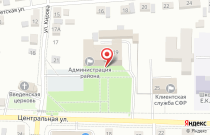 Банкомат Росбанк на Центральной улице, 19 в Берёзовке на карте
