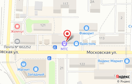 Салон связи МТС на Московской улице на карте