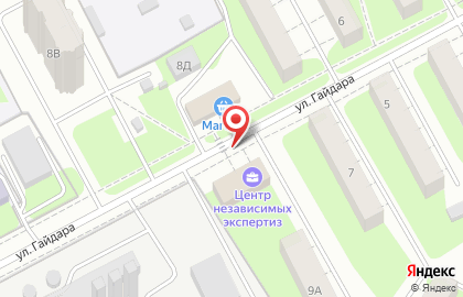 Лагуна на улице Гайдара на карте