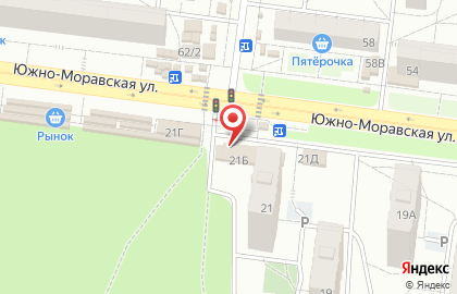 Магазин пива Разливной Рай на Южно-Моравской улице, 21/1 на карте