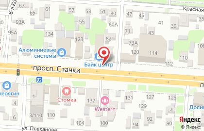Магазин спортивных товаров Байк Центр на проспекте Стачки на карте