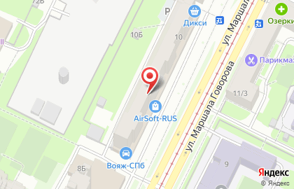 Авангард в Кировском районе на карте