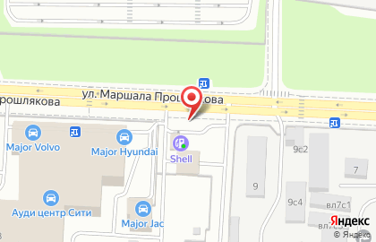 TNT Express на улице Маршала Прошлякова на карте