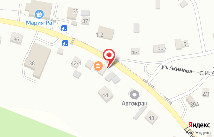 Магазин по продаже фруктов и овощей на Центральной улице на карте