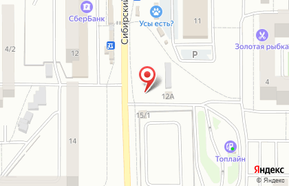 На Сибирском, СТО на карте