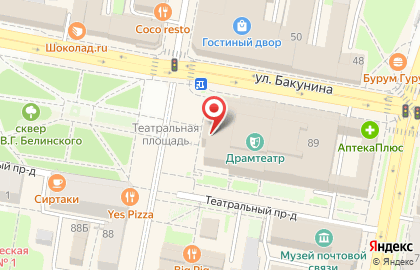 Пензенский областной драматический театр имени А.В. Луначарского на карте