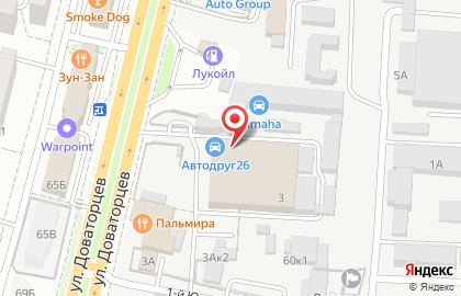 Торговая компания ЭТМ на улице Доваторцев на карте