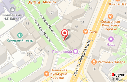 Ресторан быстрого обслуживания Жар-Пицца на проспекте Революции на карте