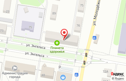 Аптека Планета Здоровья на улице Энгельса, 77 в Верхней Салде на карте