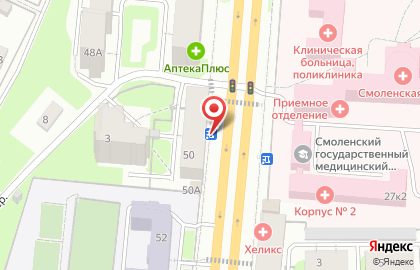 Общежитие в Смоленске на карте