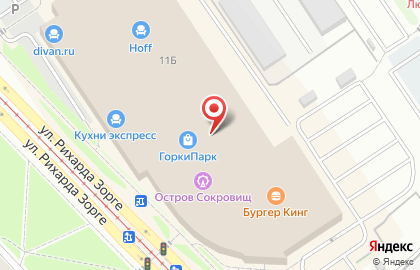 Гипермаркет Лента на улице Рихарда Зорге на карте