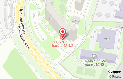 Психиатрическая клиническая больница №13 Департамента Здравоохранения г. Москвы на карте
