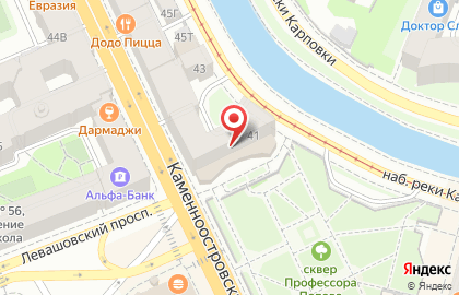 Центр развития бизнеса Сбербанк на метро Петроградская на карте