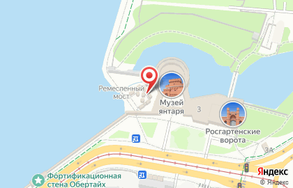 Магазин янтарных изделий на площади Маршала Василевского на карте